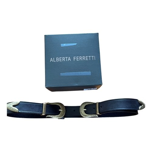 Pre-owned Alberta Ferretti Leather Belt In Brown
