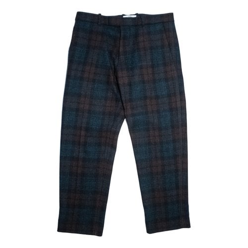 Pre-owned Oamc Wool Trousers In Multicolour