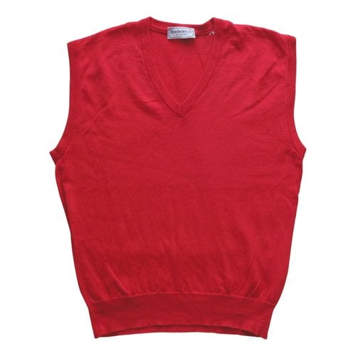 Pre-owned Burberry Wool Vest In Red