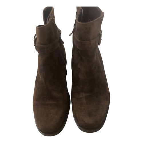 Pre-owned Ralph Lauren Ankle Boots In Brown