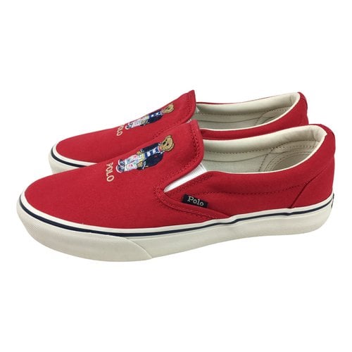 Pre-owned Polo Ralph Lauren Cloth Trainers In Red
