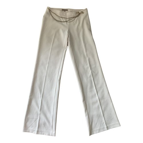 Pre-owned Elisabetta Franchi Large Pants In White