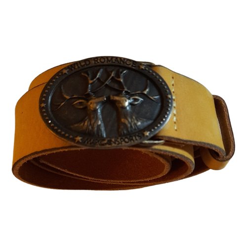 Pre-owned Marc Cain Leather Belt In Yellow