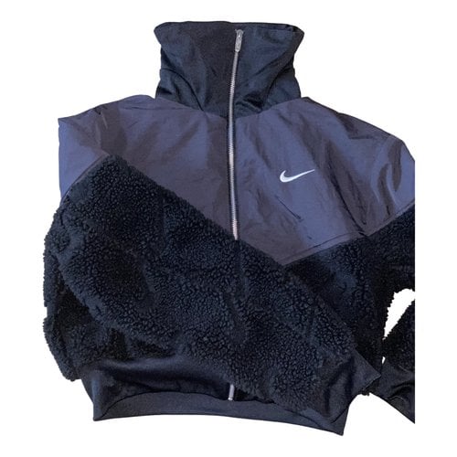 Pre-owned Nike Faux Fur Jacket In Black