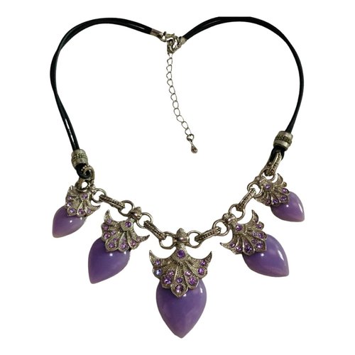 Pre-owned Alberta Ferretti Necklace In Purple