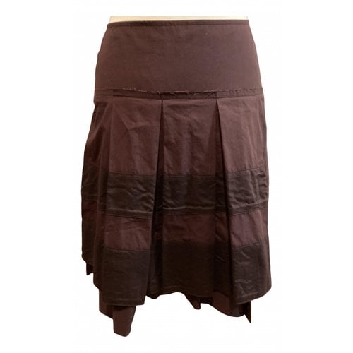 Pre-owned Dondup Mid-length Skirt In Burgundy