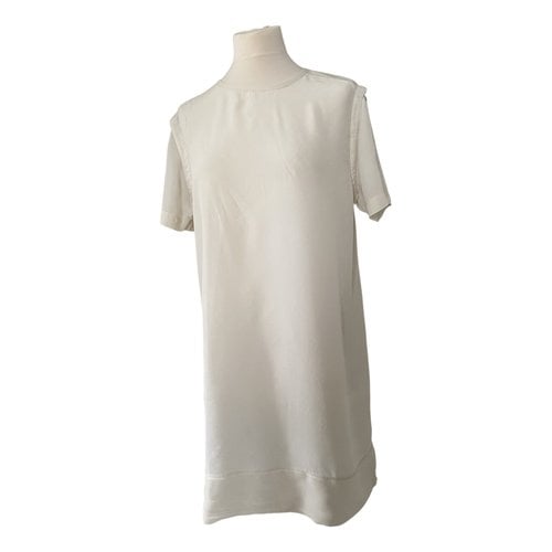 Pre-owned Alexander Wang T Silk Mid-length Dress In White