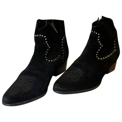 Pre-owned Les Tropeziennes Leather Ankle Boots In Black