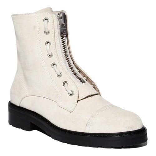 Pre-owned Allsaints Ankle Boots In White