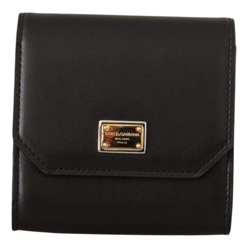 Pre-owned Dolce & Gabbana Leather Purse In Black