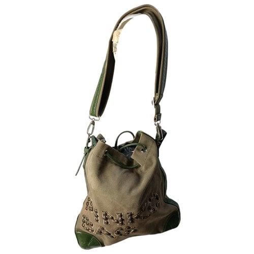 Pre-owned Pinko Cloth Tote In Green