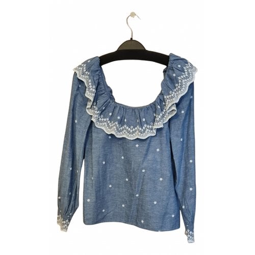 Pre-owned Sézane Blouse In Blue