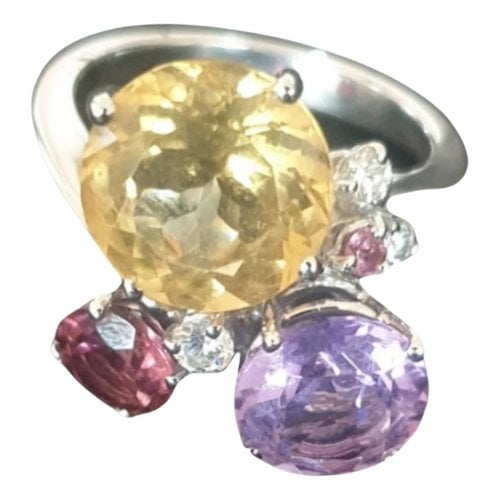 Pre-owned Damiani White Gold Ring In Multicolour