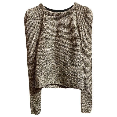 Pre-owned Maje Wool Jumper In Gold