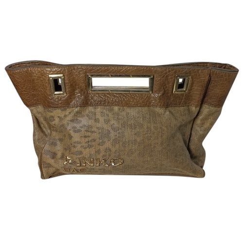 Pre-owned Pinko Leather Handbag In Beige