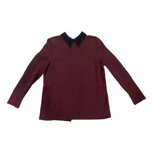 Pre-owned Marni Silk Blouse In Burgundy