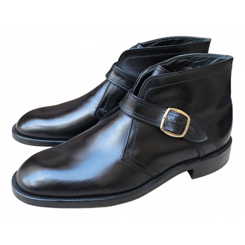Pre-owned Alden Shoe Company Leather Boots In Black