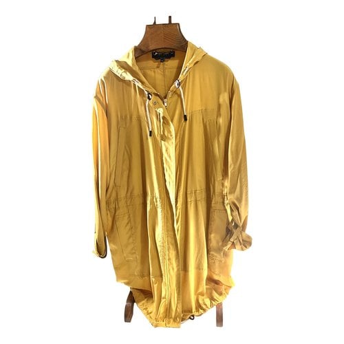 Pre-owned Gucci Silk Trench Coat In Yellow