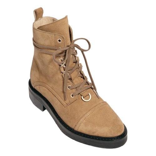 Pre-owned Allsaints Western Boots In Camel