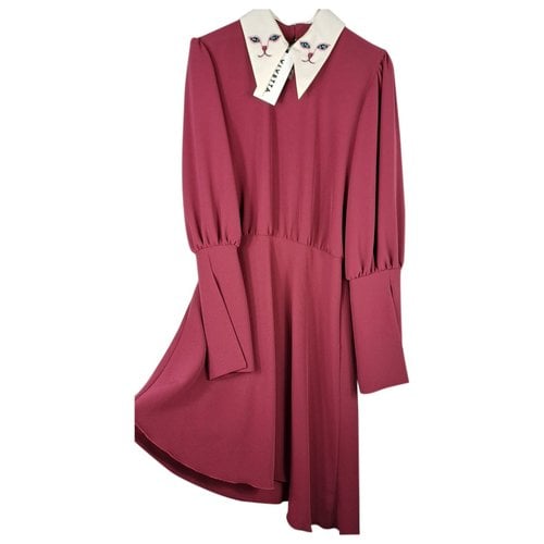 Pre-owned Vivetta Mid-length Dress In Burgundy