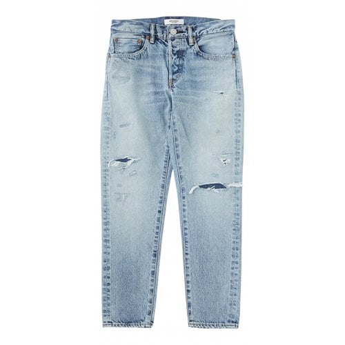 Pre-owned Moussy Straight Jeans In Blue