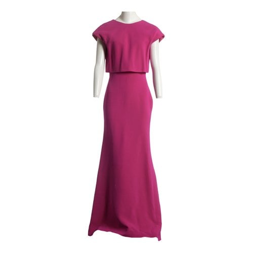Pre-owned Victoria Beckham Silk Maxi Dress In Pink