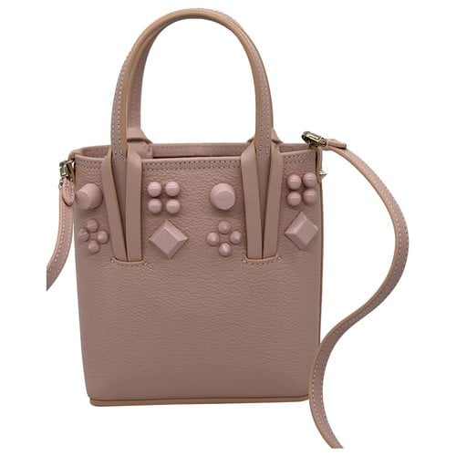 Pre-owned Christian Louboutin Cabata Leather Crossbody Bag In Pink