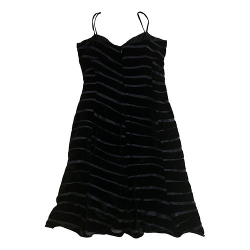 Pre-owned Emporio Armani Velvet Mid-length Dress In Black