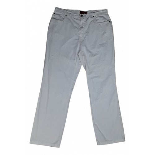 Pre-owned Aigner Straight Pants In White