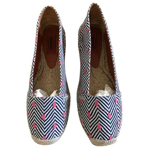 Pre-owned Missoni Cloth Espadrilles In Navy