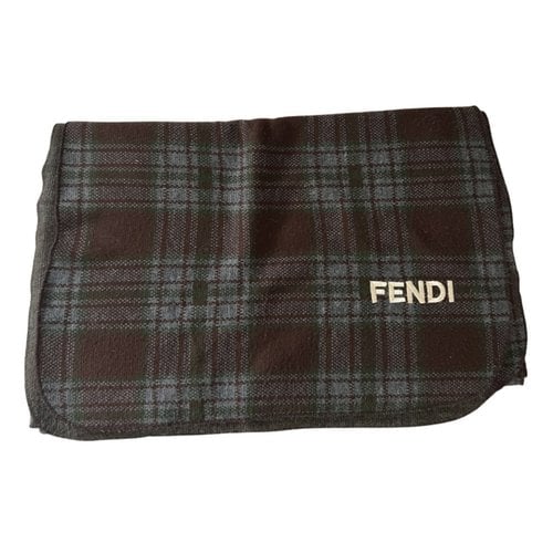 Pre-owned Fendi Wool Scarf In Brown