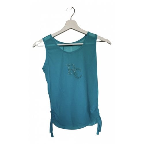 Pre-owned Roberto Cavalli Blouse In Turquoise