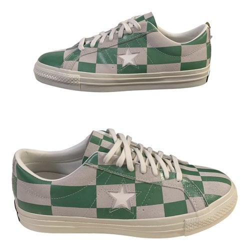 Pre-owned Converse Low Trainers In Green
