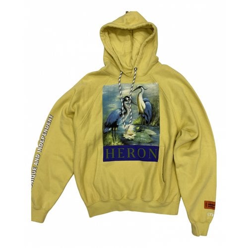 Pre-owned Heron Preston Sweatshirt In Yellow