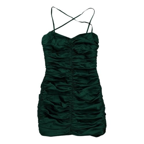Pre-owned The Sei Silk Mini Dress In Green