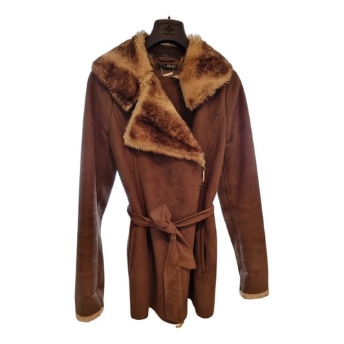 Pre-owned Liujo Faux Fur Coat In Brown
