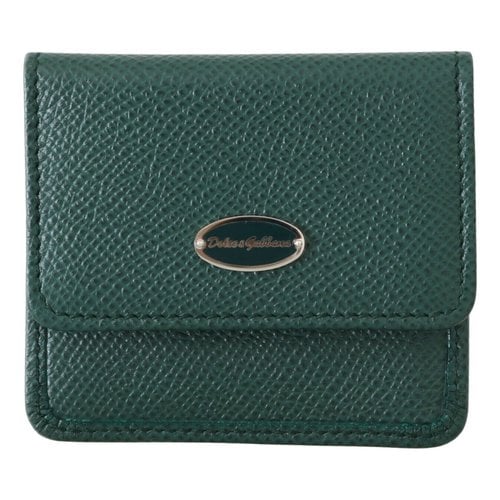 Pre-owned Dolce & Gabbana Leather Purse In Green