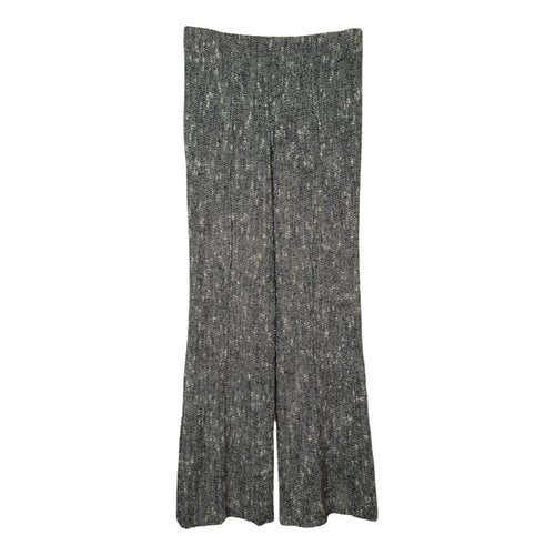 Pre-owned Pringle Of Scotland Wool Trousers In Grey