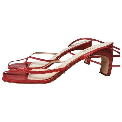 Pre-owned Elleme Leather Sandal In Red