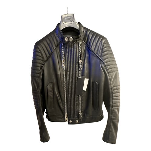 Pre-owned Les Hommes Leather Jacket In Black