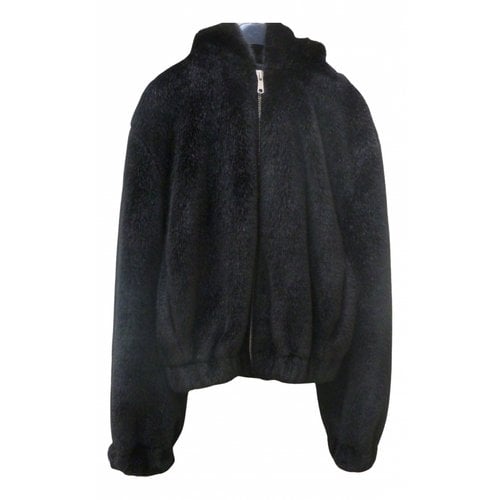 Pre-owned Helmut Lang Faux Fur Jacket In Black