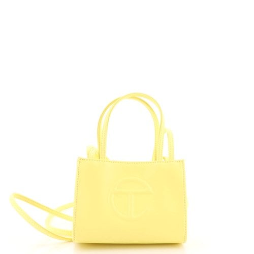 Pre-owned Telfar Leather Handbag In Yellow