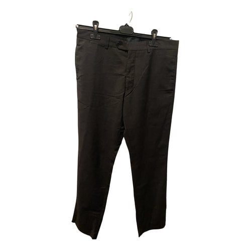 Pre-owned Class Cavalli Wool Trousers In Anthracite