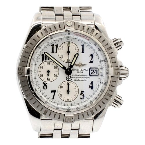 Pre-owned Breitling Chronomat Watch In White