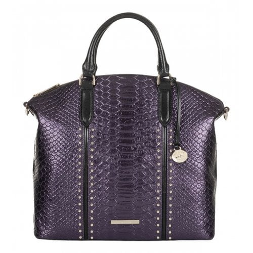 Pre-owned Brahmin Leather Handbag In Purple