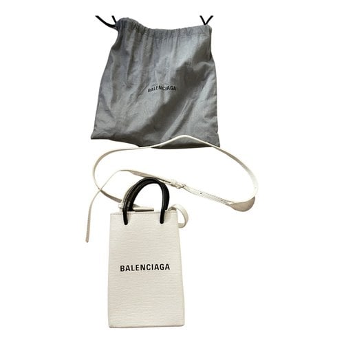 Pre-owned Balenciaga Leather Purse In White