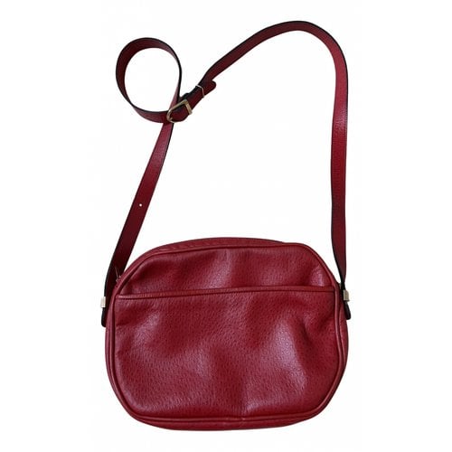 Pre-owned Lanvin Leather Crossbody Bag In Red