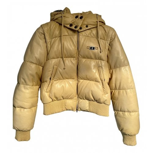 Pre-owned Just Cavalli Leather Puffer In Yellow