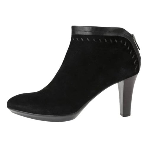 Pre-owned Aquatalia Ankle Boots In Black