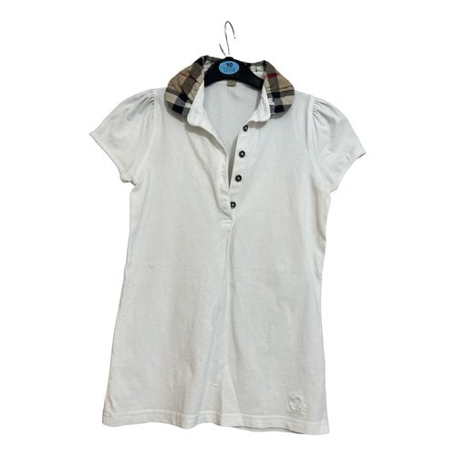Pre-owned Burberry Polo In White